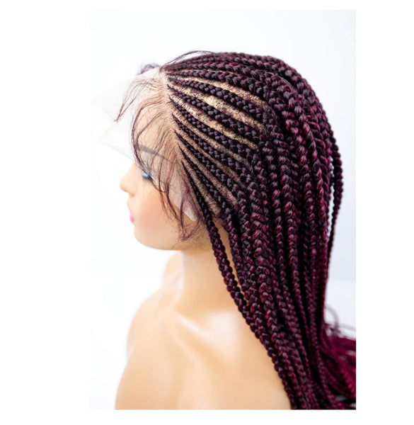 B & B knotless 100% full lace wig Fulani v 24”