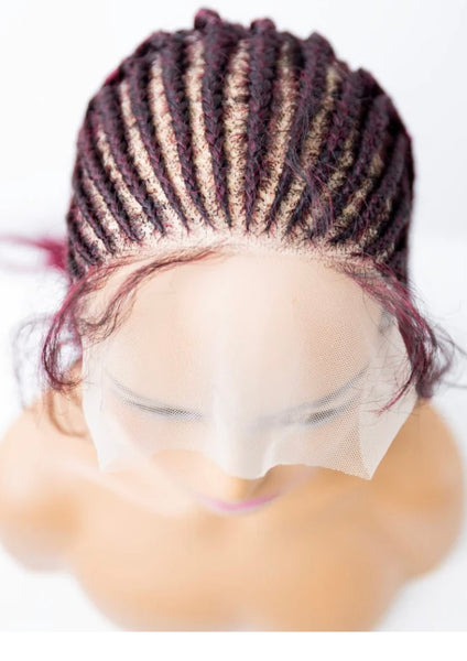 B & B knotless 100% full lace wig Fulani v 24”