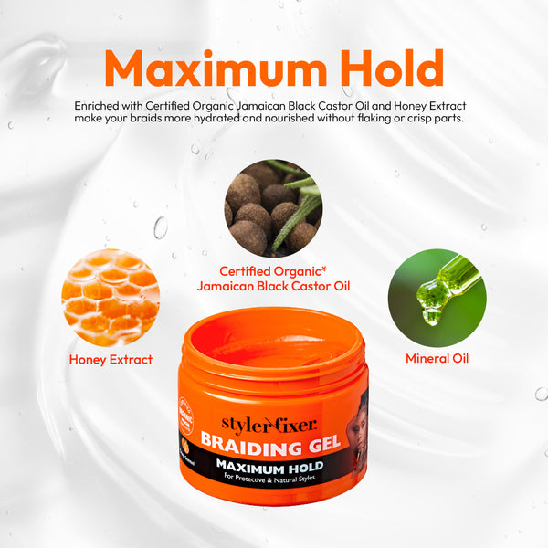 Red Styler Fixer Braiding Gel – Maximum Hold (6 US fl.oz.)