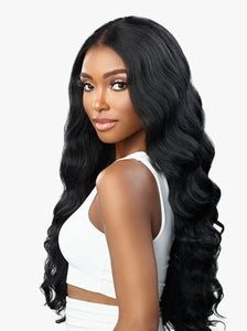 Sensationnel Human Hair Blend HD Lace Front Wig Butta Lace Curly Body 26"